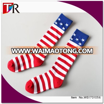 USA fashion stripe style school girl long cotton socks sexy girl socks