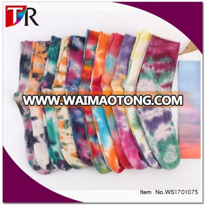 super soft fashion tie dye ladies dress bamboo socks wholesale